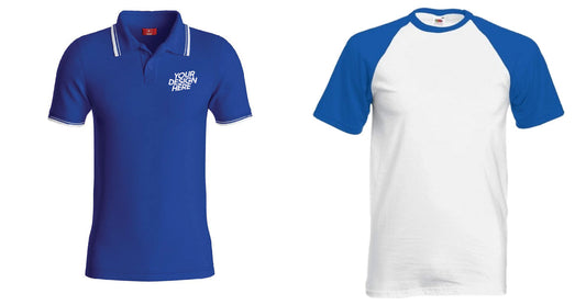 White Royal Blue T-Shirt - Garmentswear