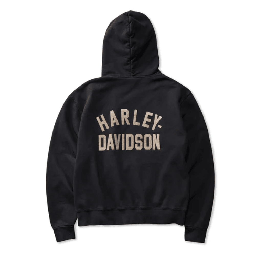 On the Roam x H-D Classic Racing Hoodie Sweatshirt - Jet Black - Garmentswear