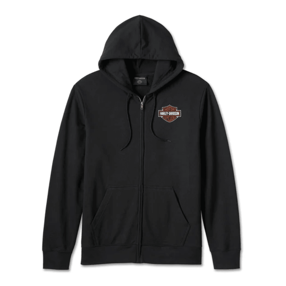 Men's Bar & Shield Zip-Up Hoodie - Garmentswear