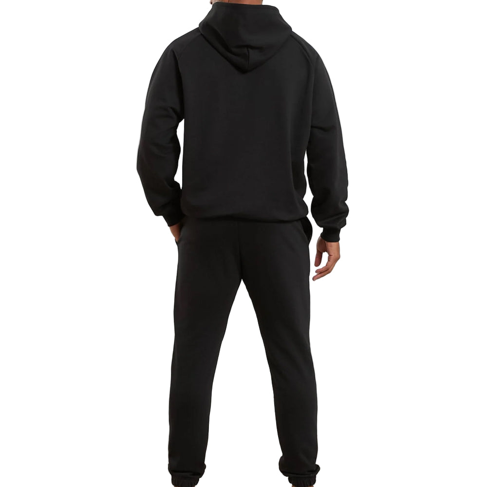 Black Pullover Hooded Track Suit