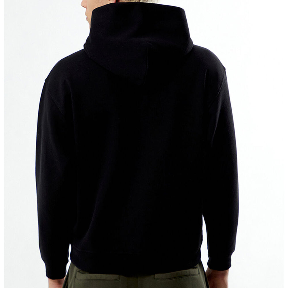 Black Solid Color Hoodie