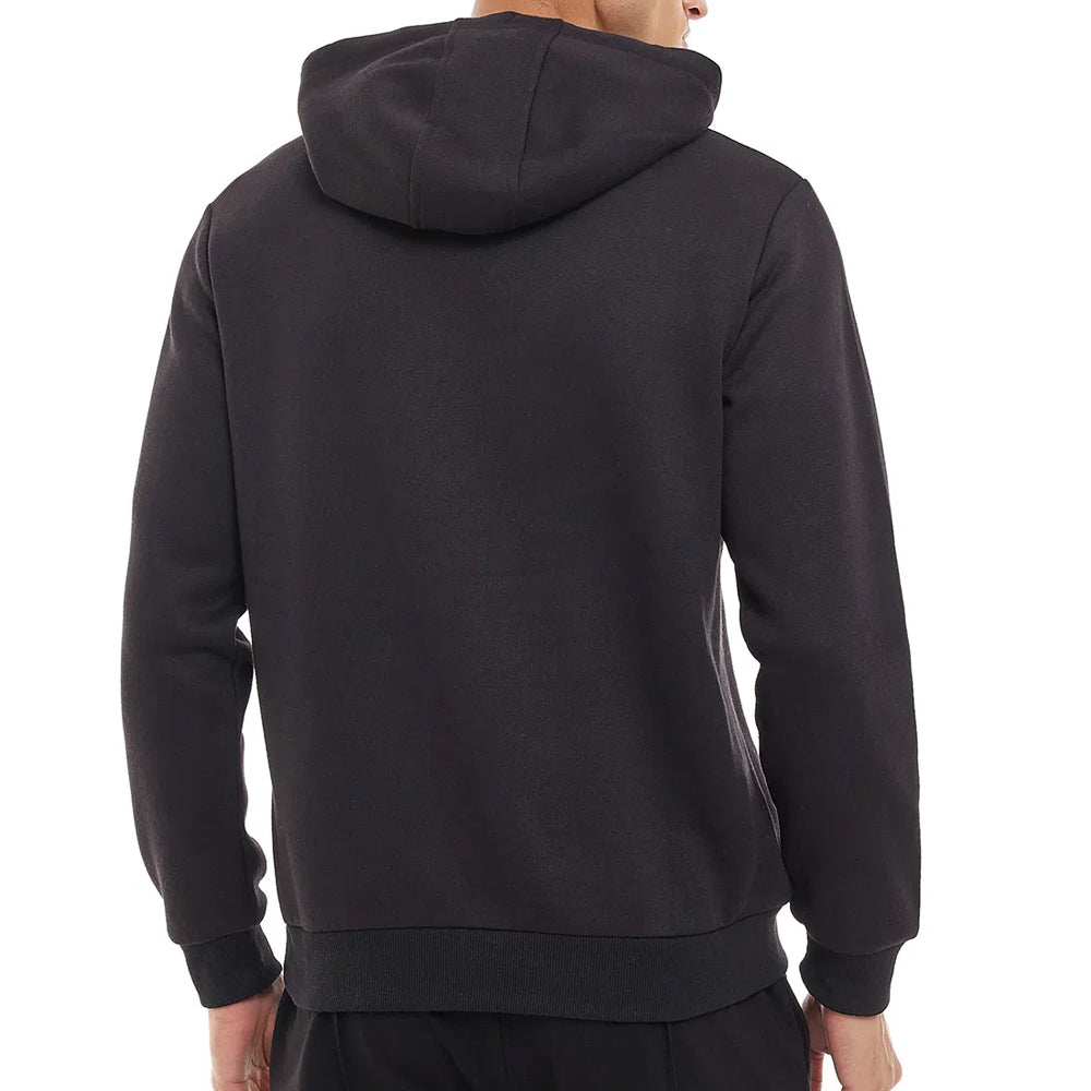 Black Print Detail Hoodie