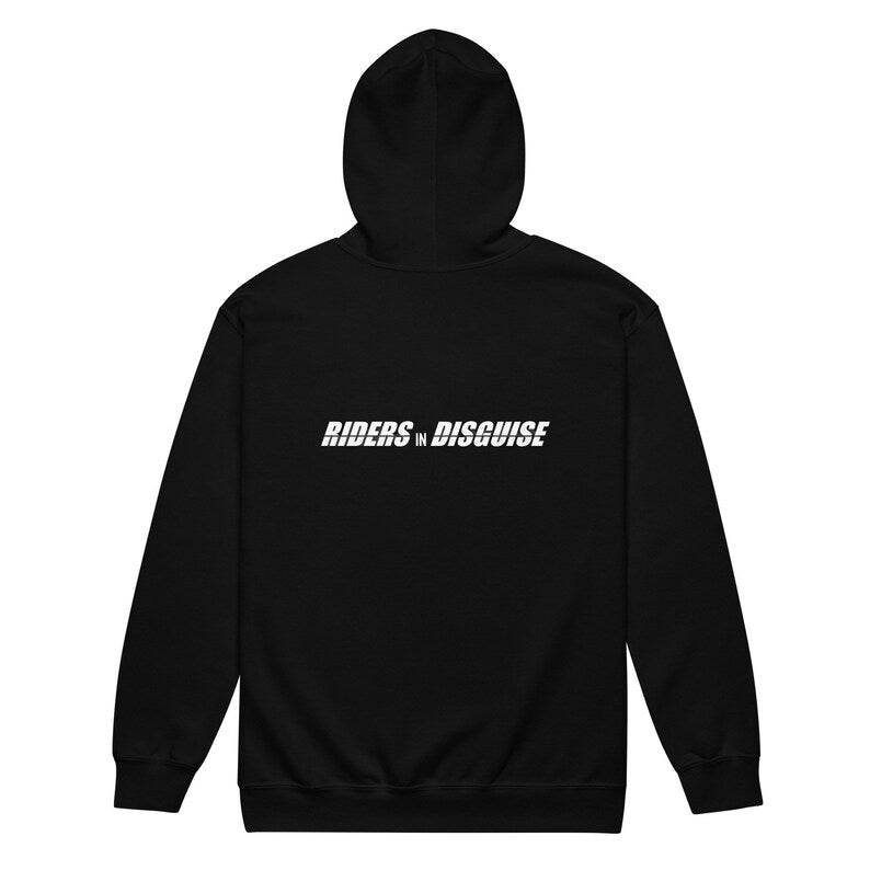 Black Zip Up Hoodie With Silver Zipper - Garmentswear