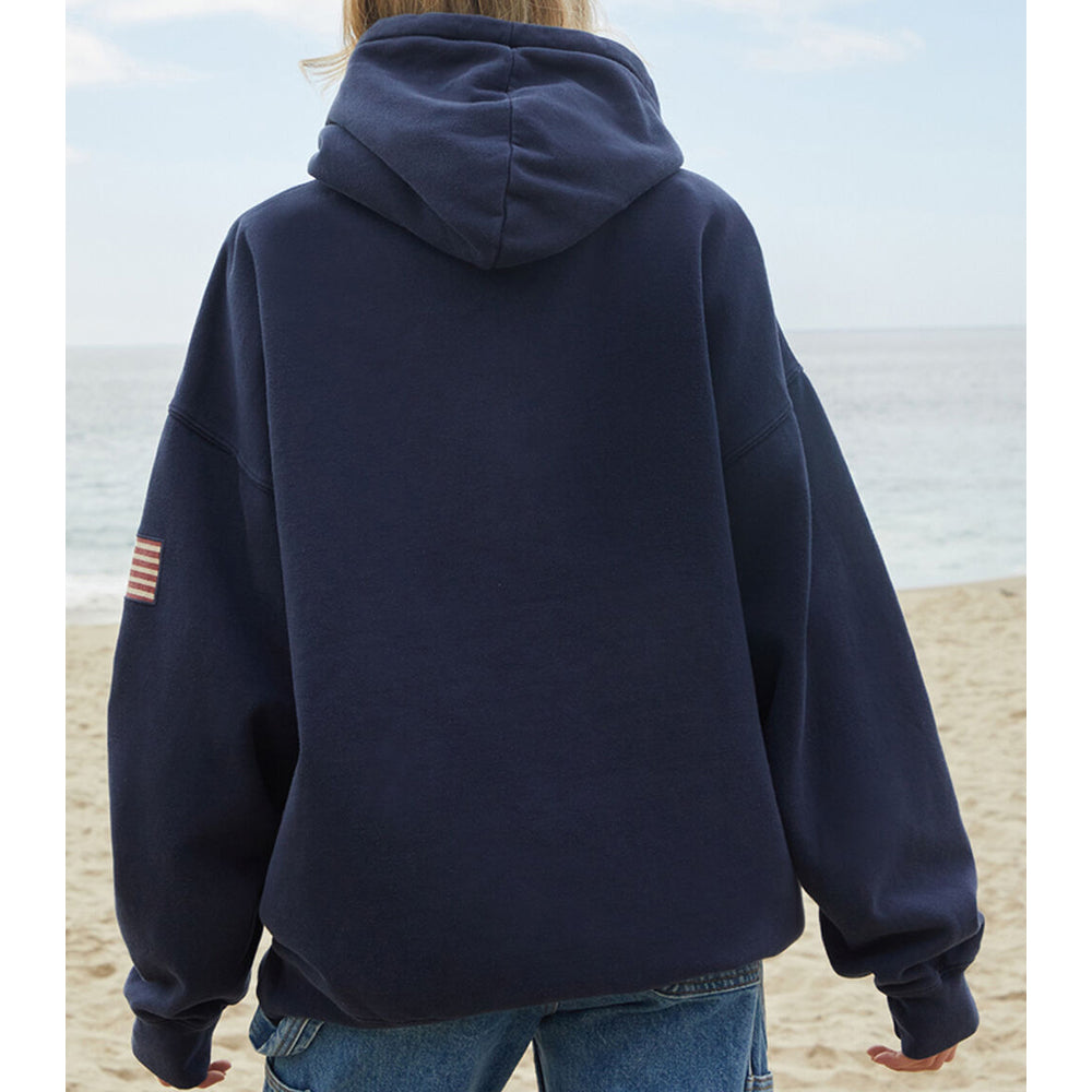 Women Navy Pullover Hoodie