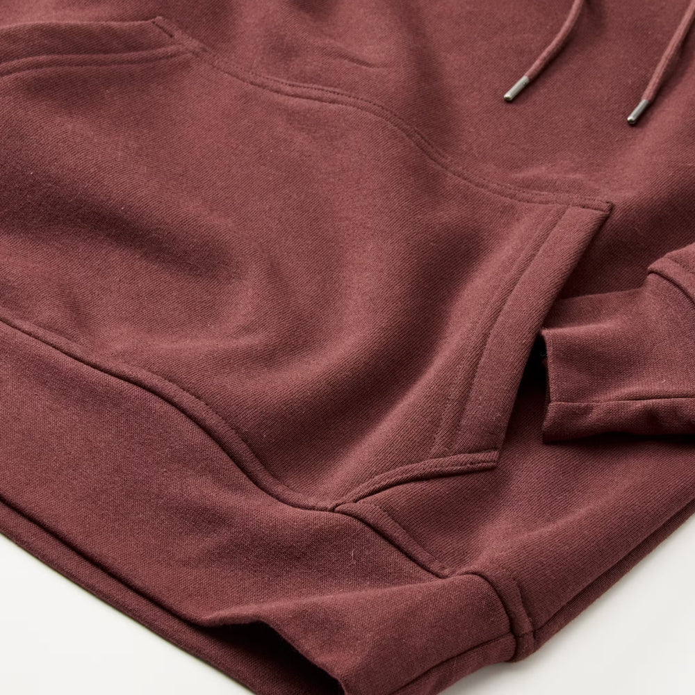 Maroon hoodie on a white background
