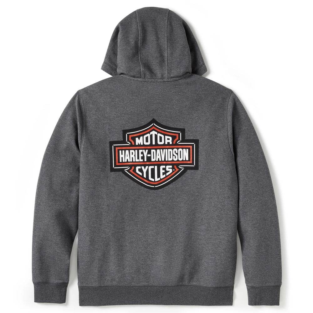 Charcoal Grey Heather Zip-Up Hoodie - Garmentswear
