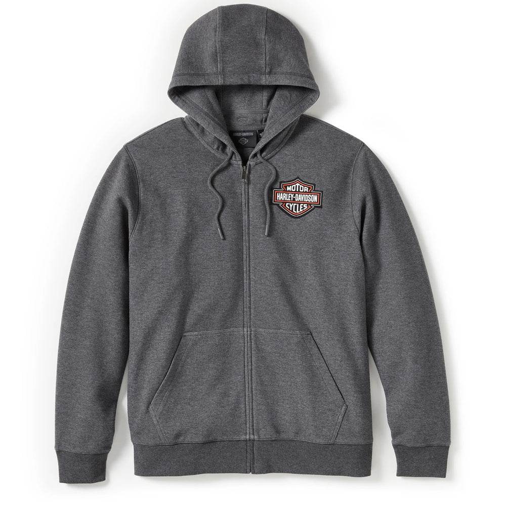 Charcoal Grey Heather Zip-Up Hoodie - Garmentswear