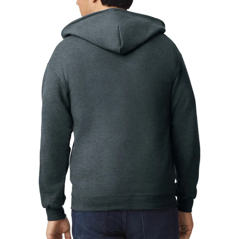 Dark Heather Zip-Up Hoodie