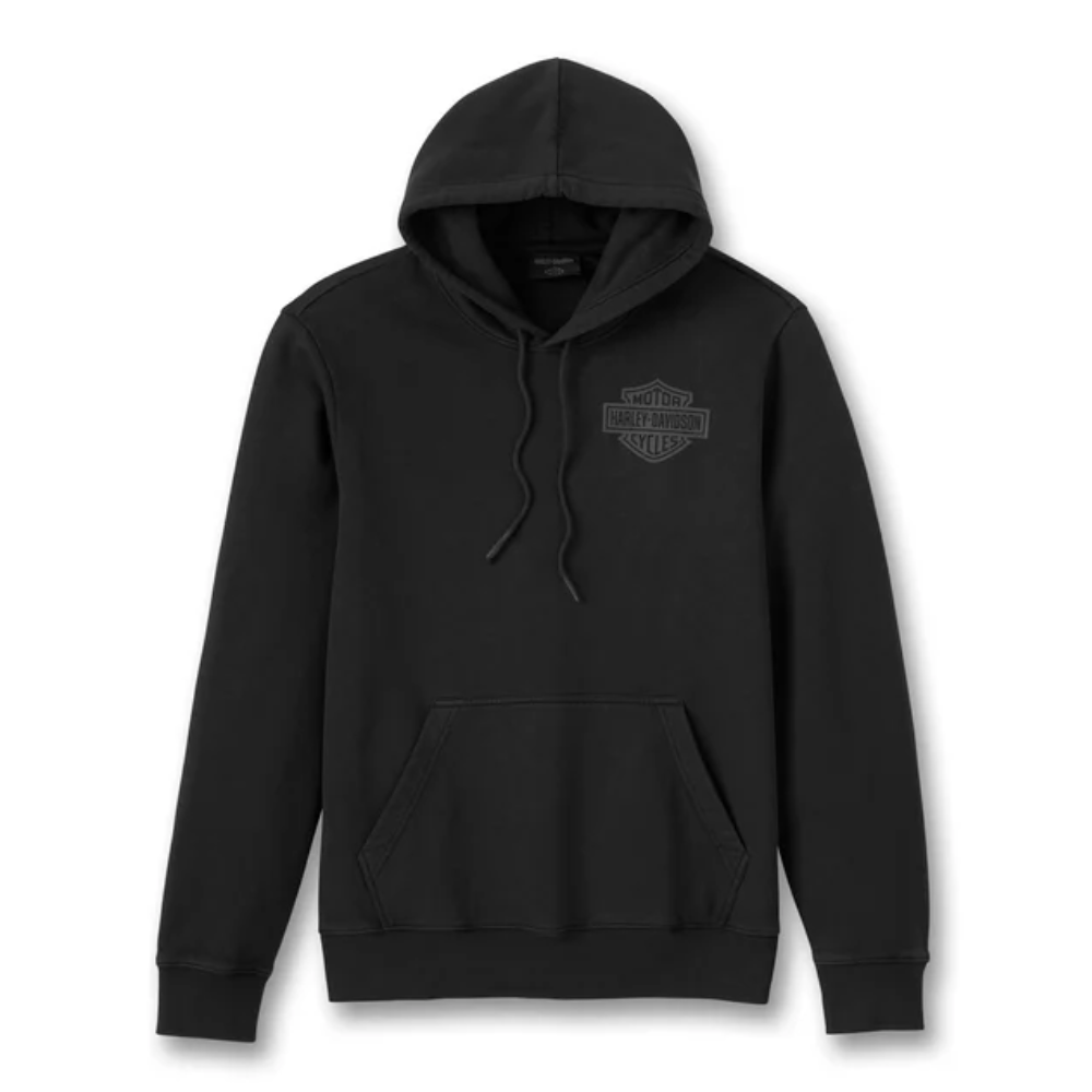Eagle Soars Alone Slub Hoodie - Harley Black