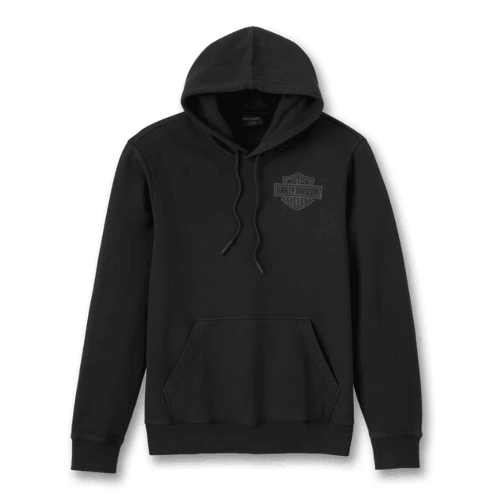 Eagle Soars Alone Slub Hoodie - Harley Black - Garmentswear