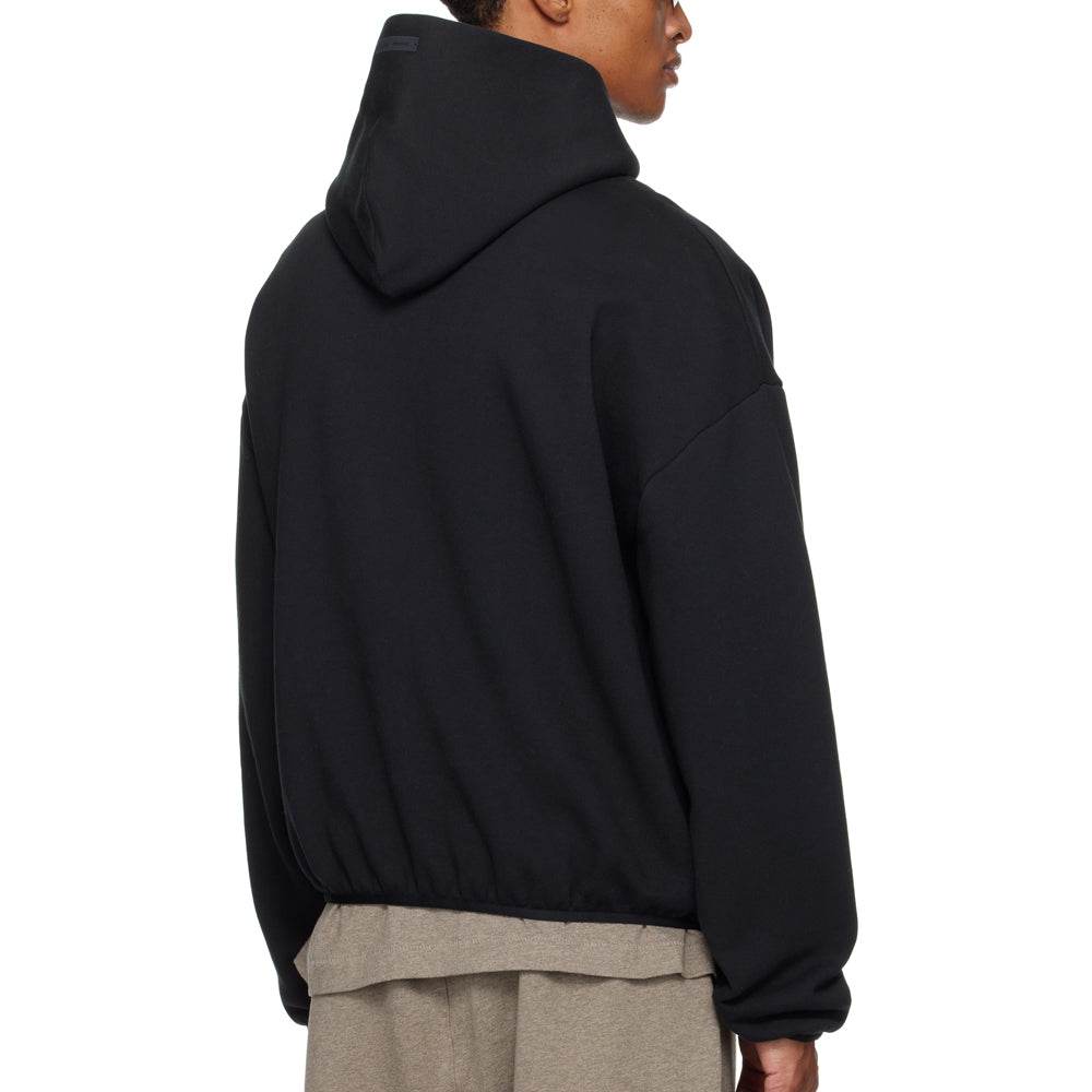 Men's Black Classic Fit Fleece Hoodie - Garmentswear