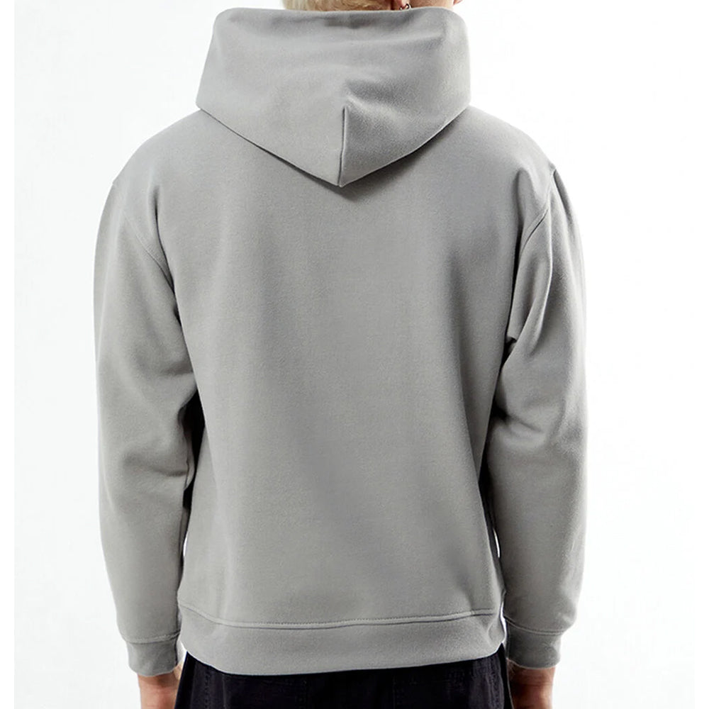 Sudadera con capucha de color gris liso