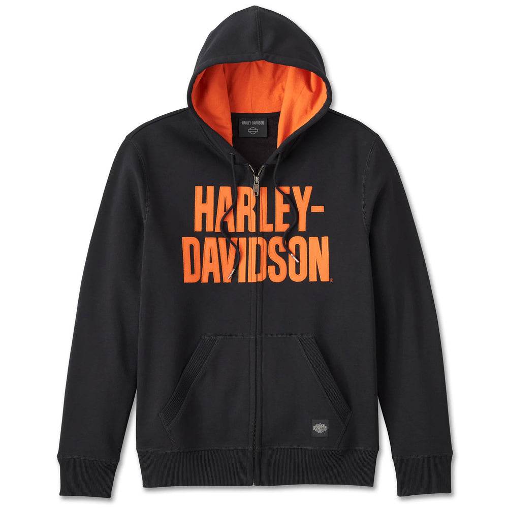 Men's Bar Font Zip-Up Hoodie - Garmentswear