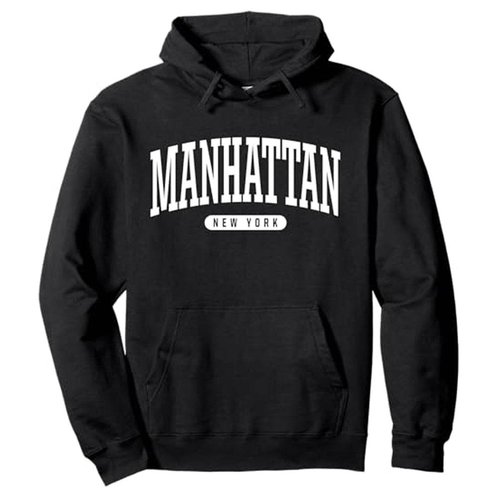 Manhattan Black Hoodie - Garmentswear