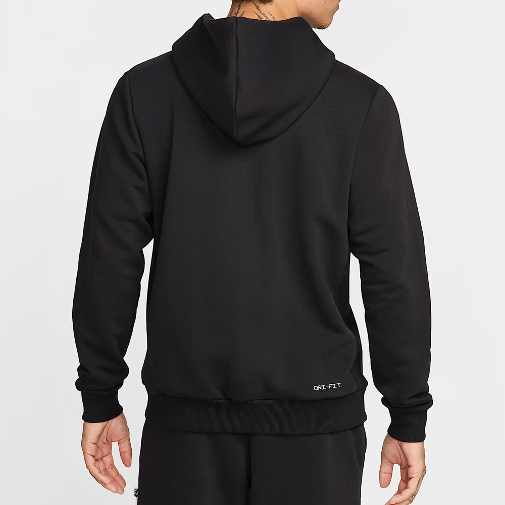 Black hoodie with 'Onfit' branding on the back, worn by a person against a light gray background.