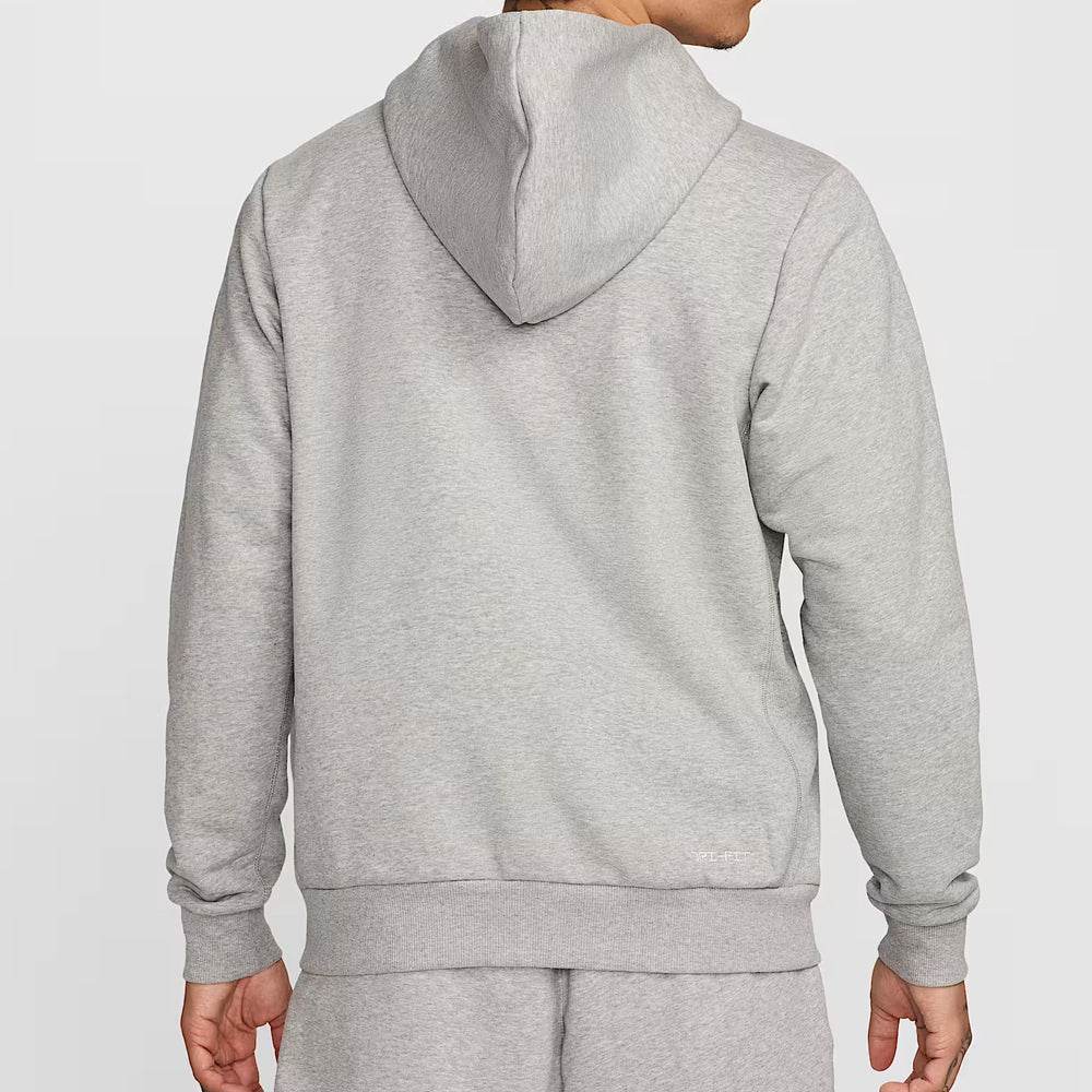Men's Dark Grey Heather Dri-FIT Full-Zip Basketball Hoodie - Garmentswear