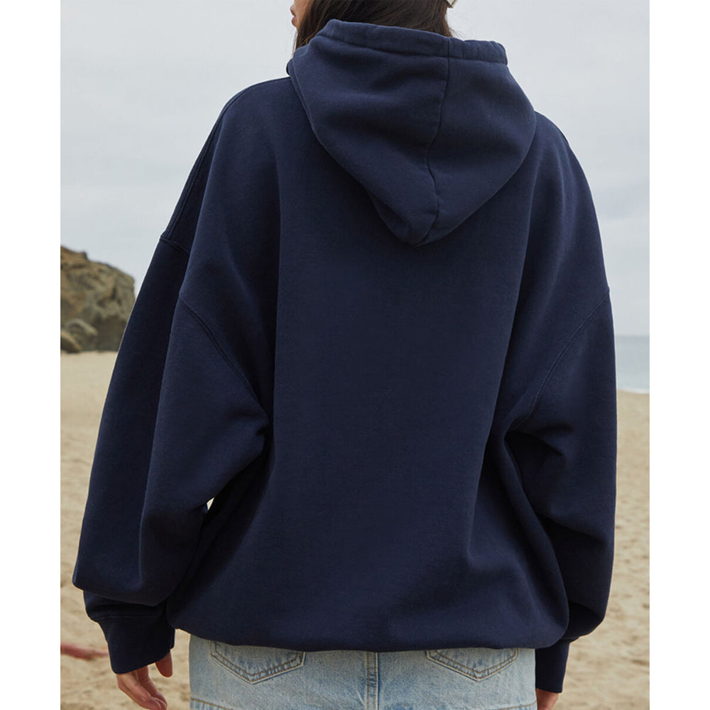 Women Dark Navy Pullover Hoodie