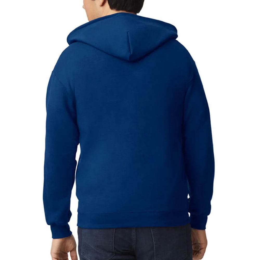 Navy Blue Zip-Up Hoodie - Garmentswear