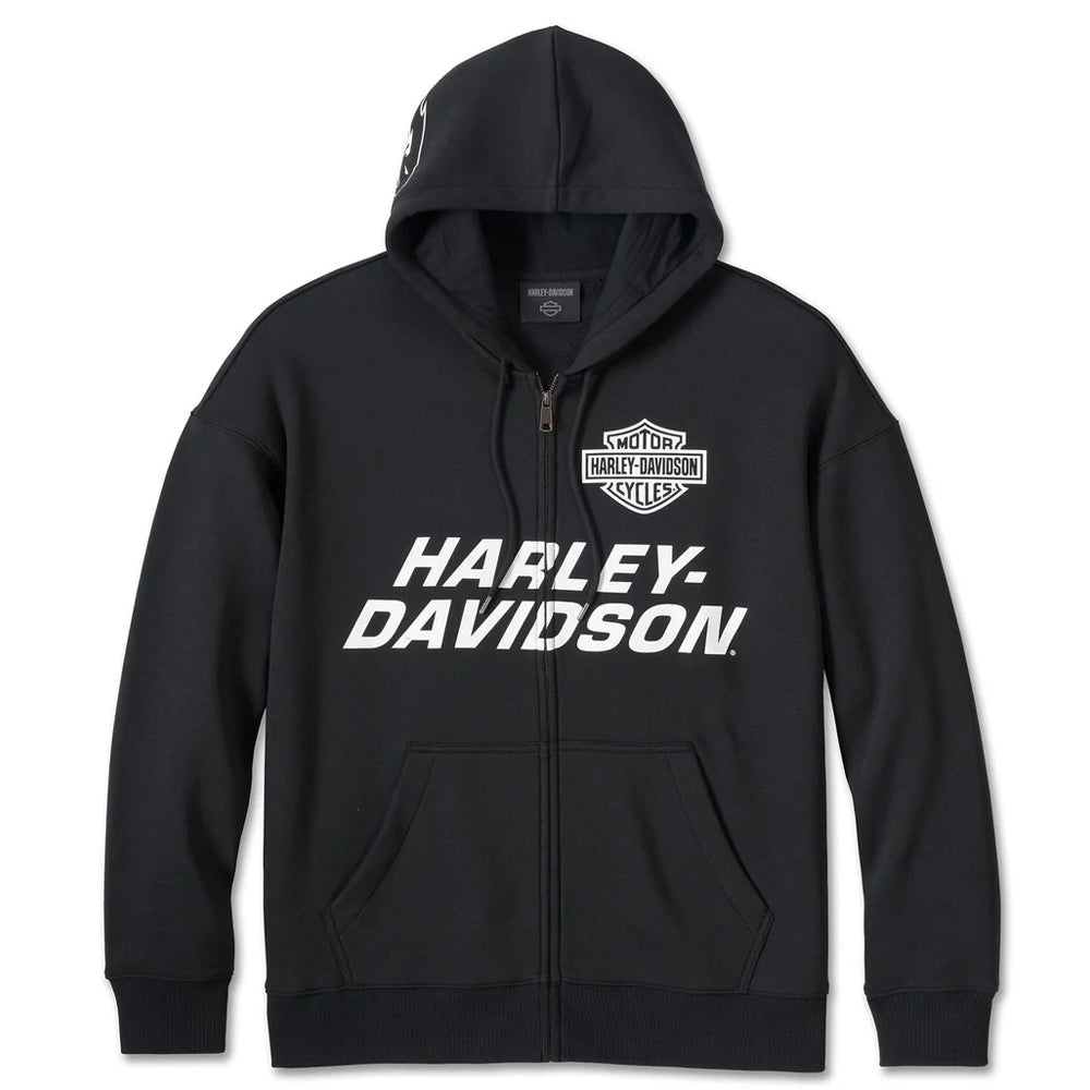 Men's Black Screamin Eagle Zip-Up Hoodie