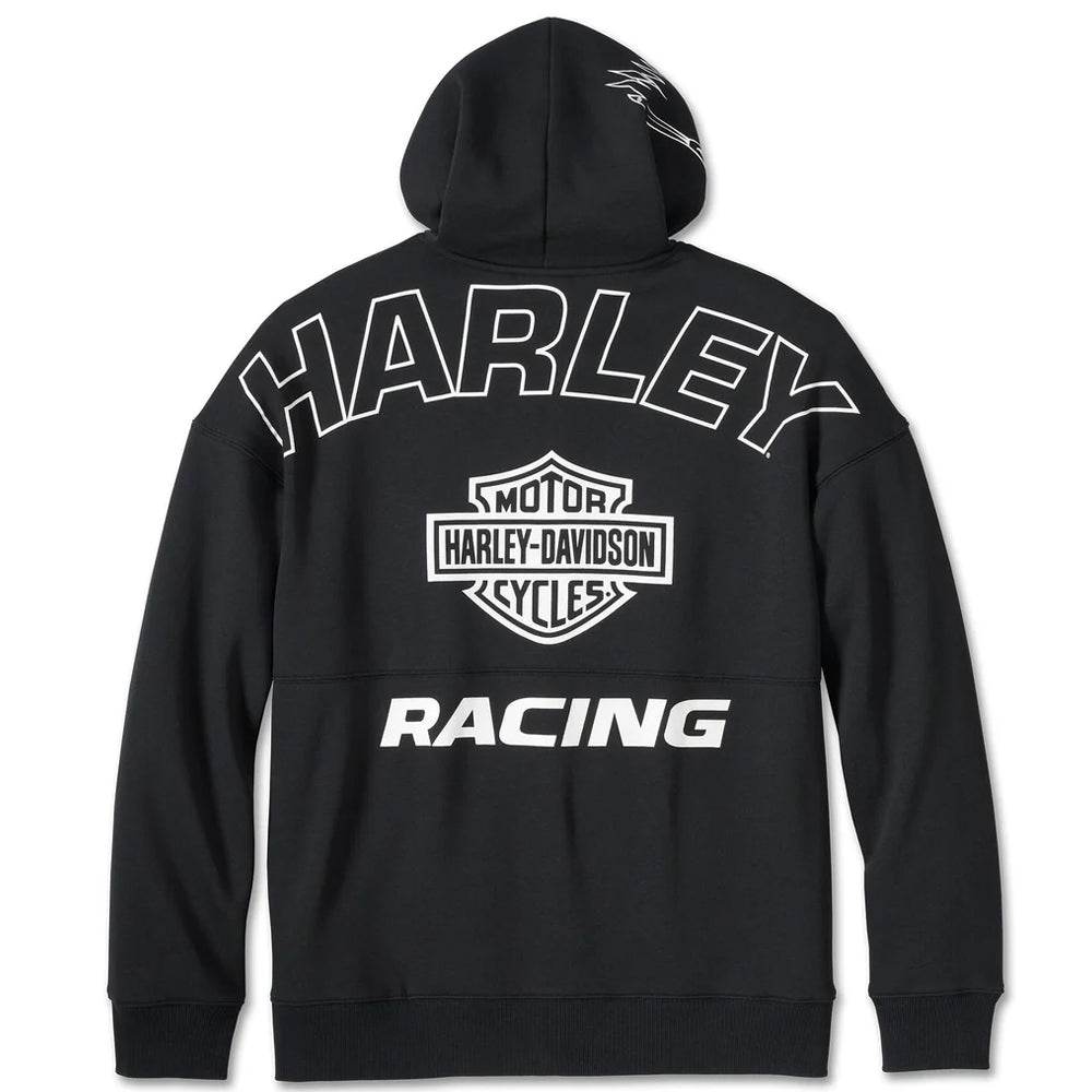 Men's Black Screamin Eagle Zip-Up Hoodie - Garmentswear