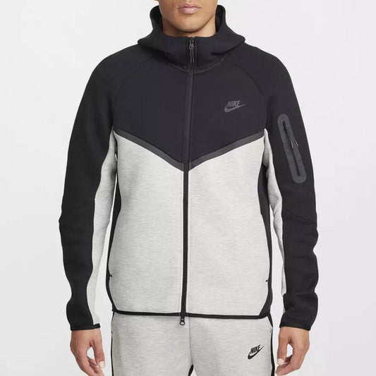 Black/Grey Tech Fleece Hoodie Zip - Garmentswear