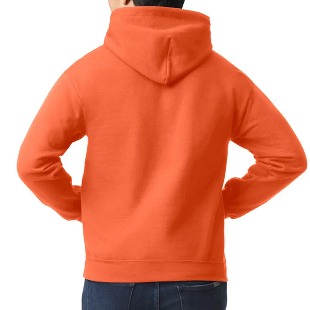 Orange hoodie on a white background