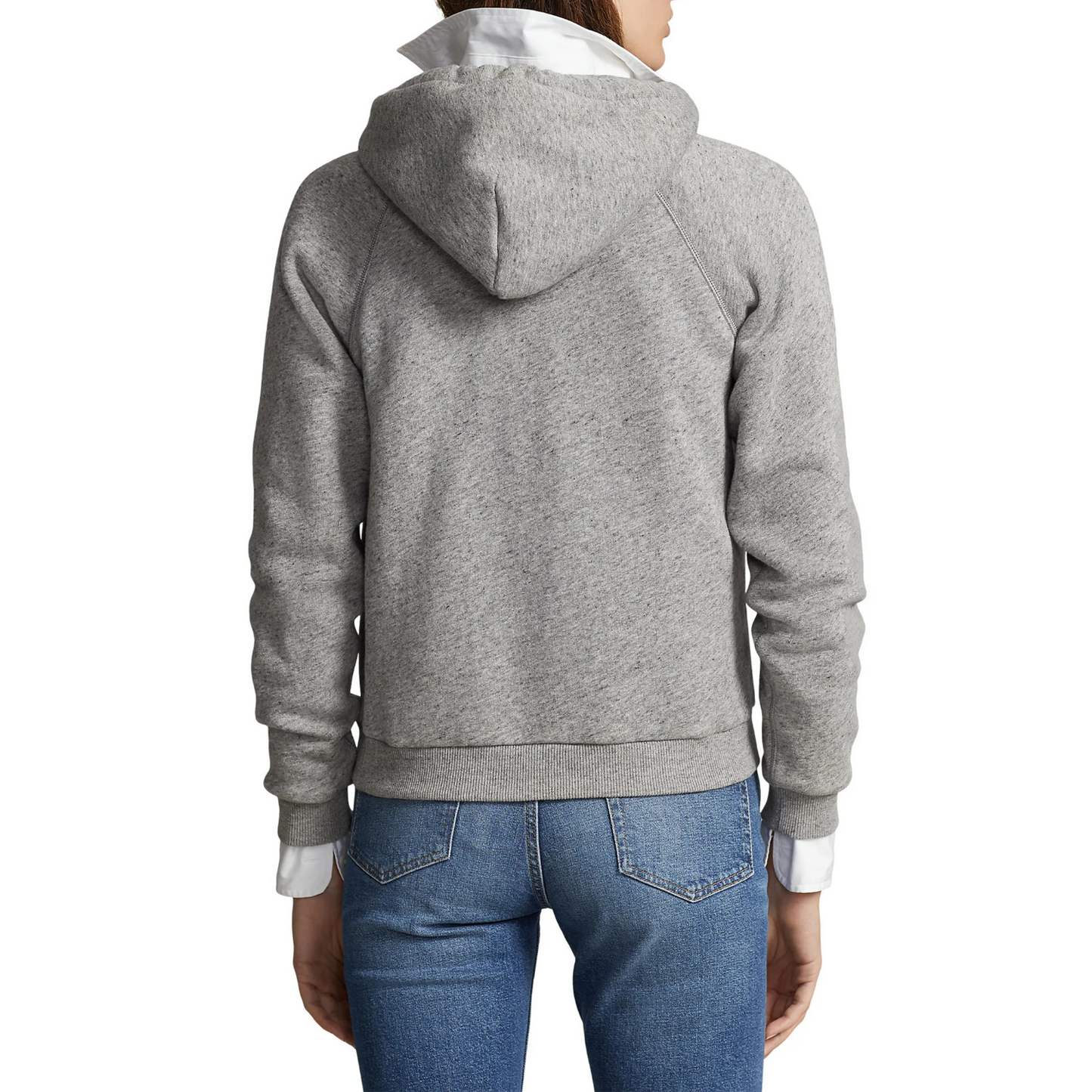 Shrunken Fit Fleece Hoodie Oversized Pullover