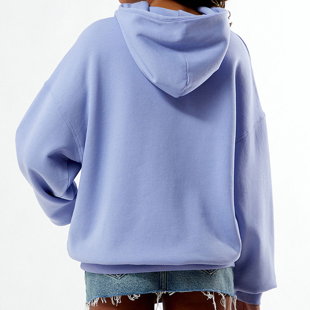 Women Light Blue Pullover Hoodie