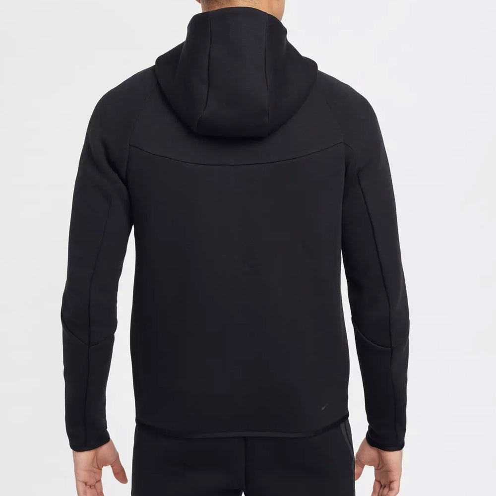 Black Tech Fleece Hoodie Zip