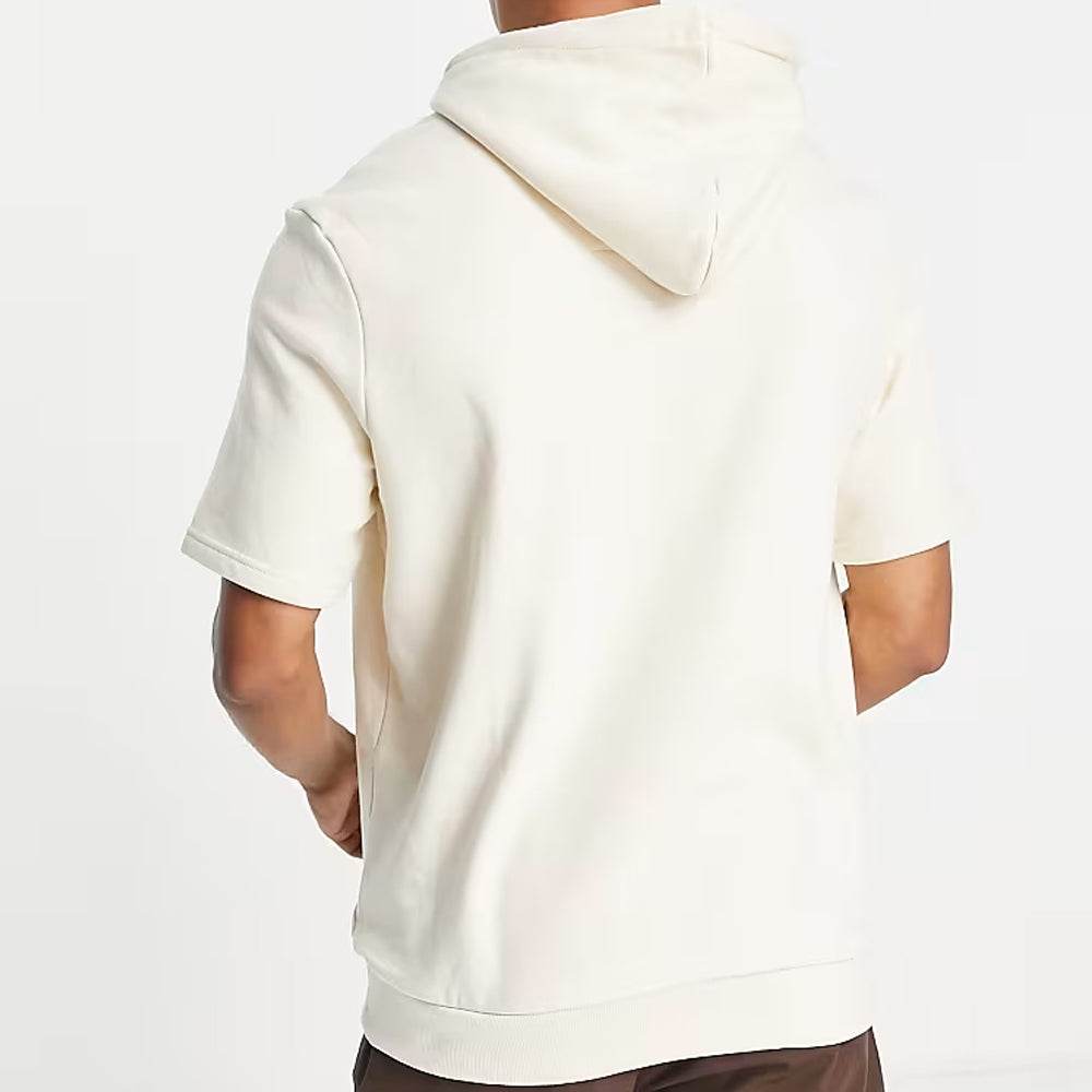 White Hoodie Short Sleeve - Garmentswear