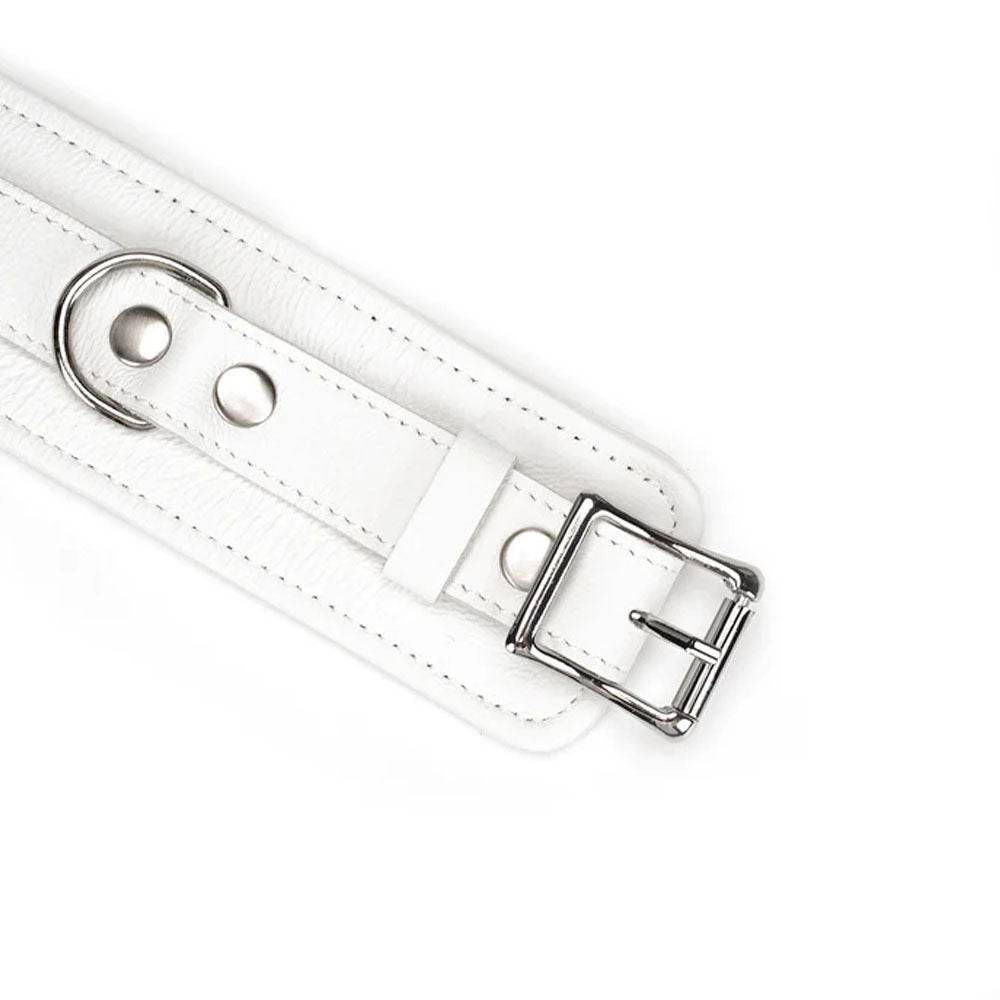 White Leather Ankle Cuffs - CoreFlexInd