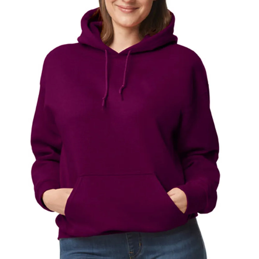 Women Maroon Pullover Hoodie