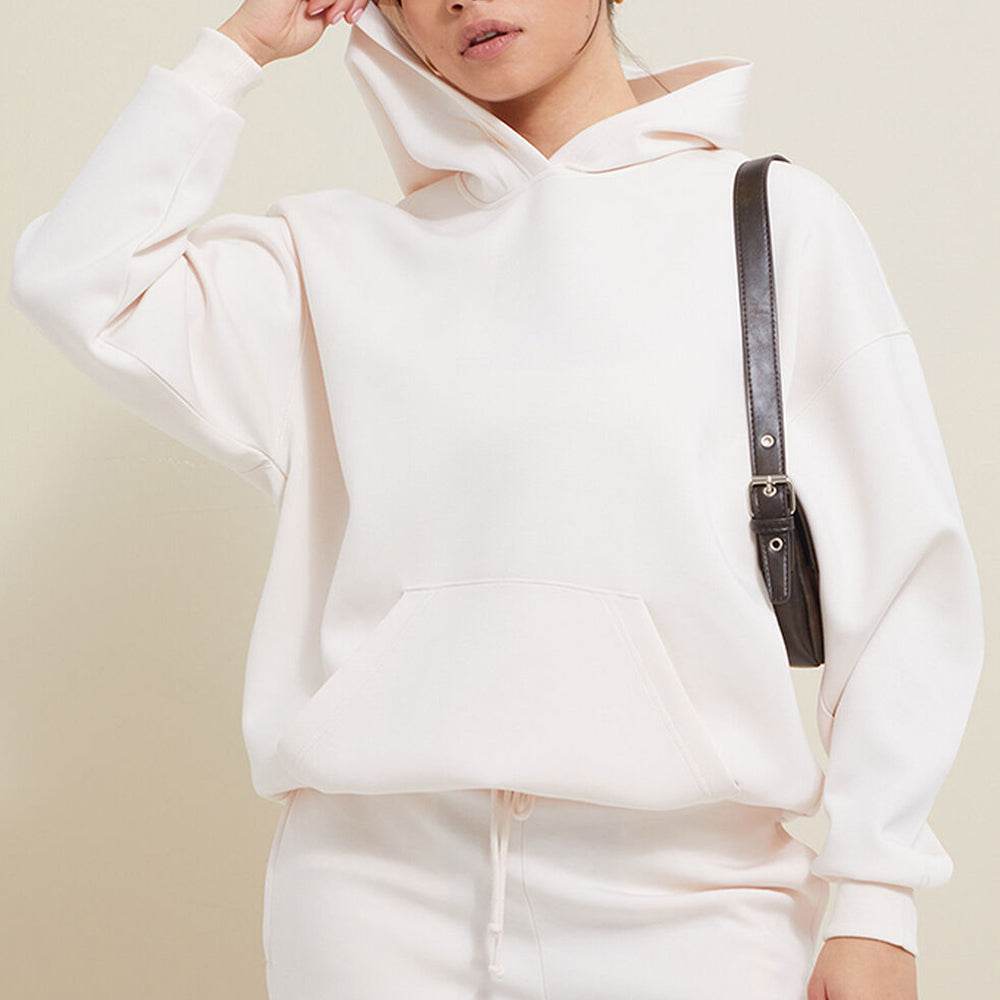 Women Ivory Pullover Hoodie - Garmentswear