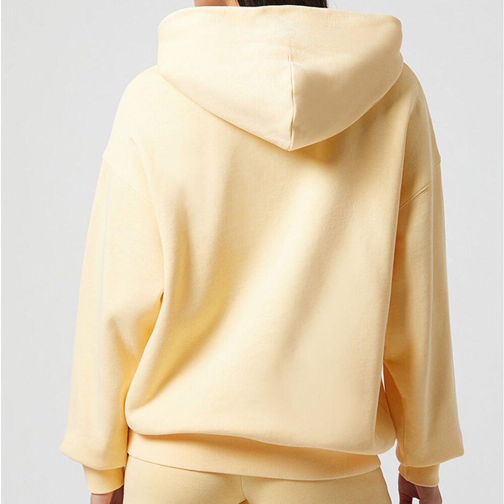 Women Yellow Pullover Hoodie