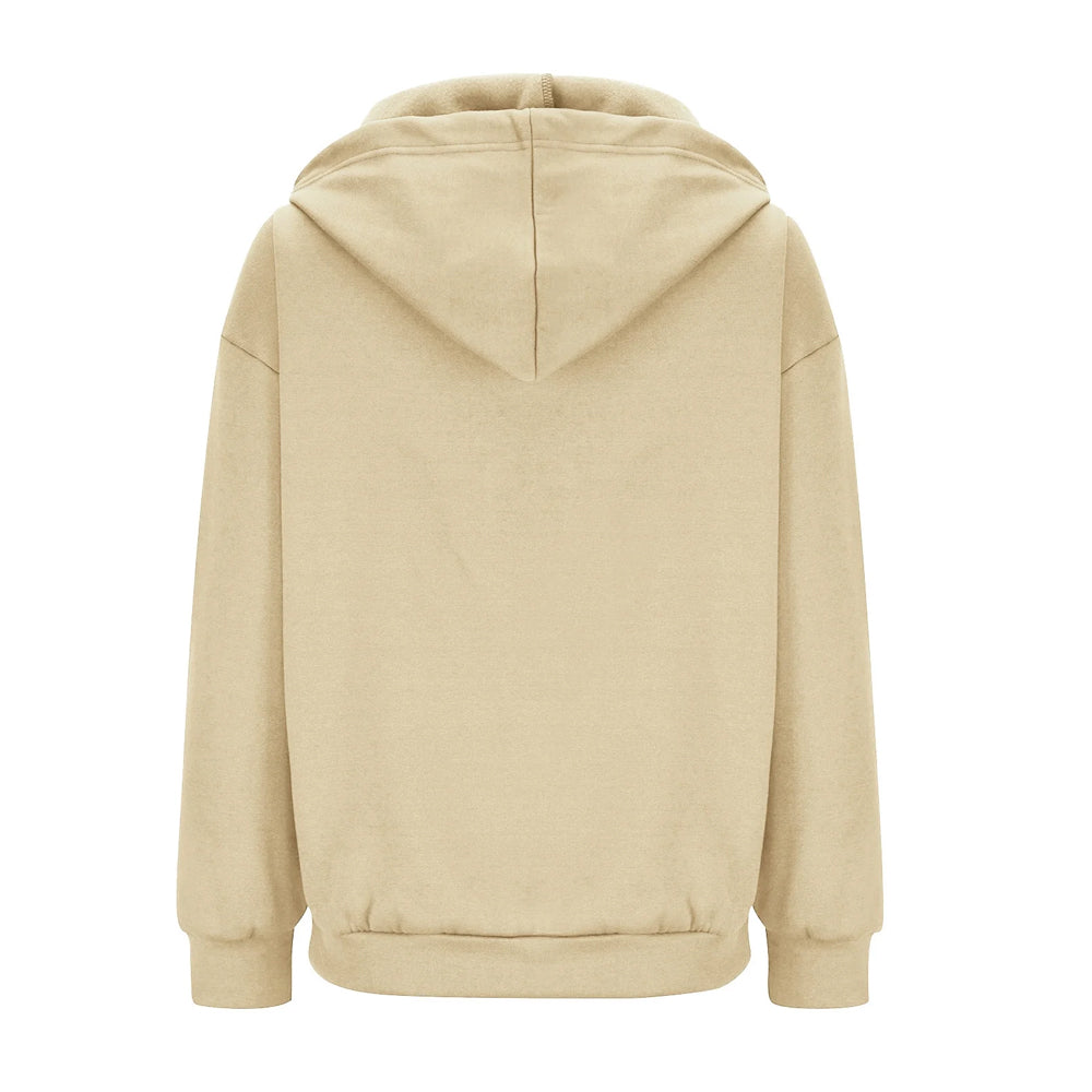 Beige hoodie on a white background