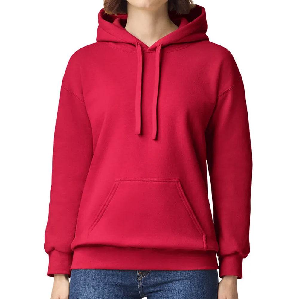 Women Cherry Red Pullover Hoodie - Garmentswear