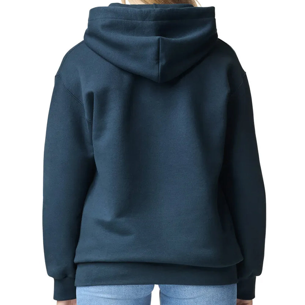 Dark blue hoodie on a white background