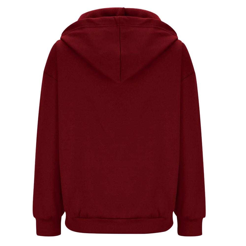 Maroon hoodie on a white background