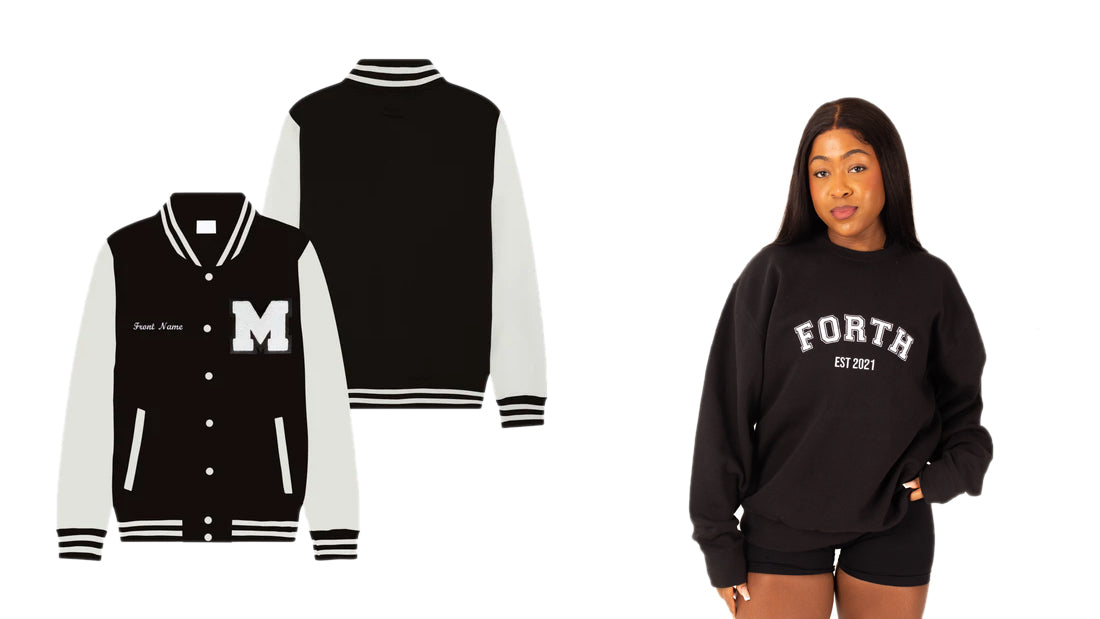 Black Varsity Sweatshirt - The Perfect Blend of Classic Style and Modern Streetwear