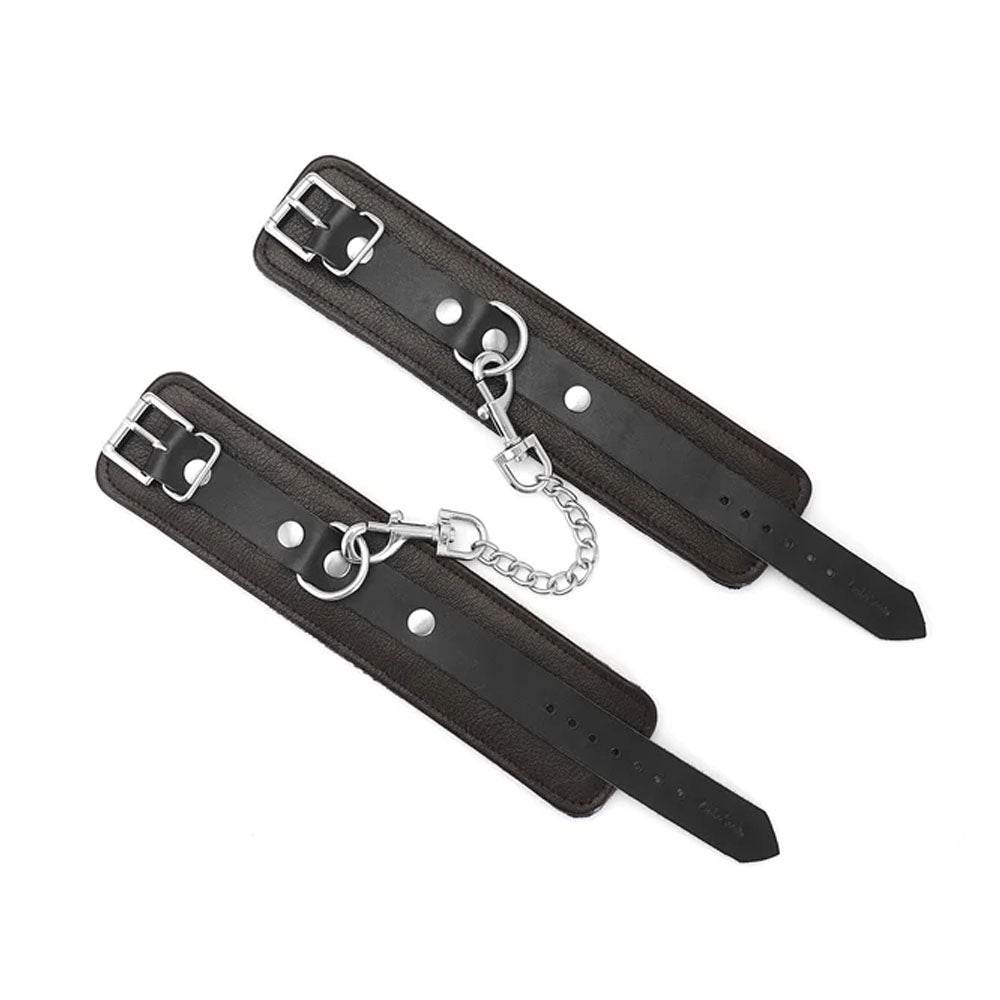 Brown Leather Ankle Cuffs with Soft Lining - CoreFlexInd