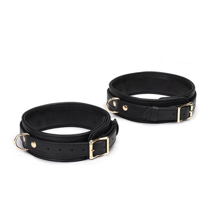 Dark Secret: Leather Thigh Cuffs with Gold Hardware - CoreFlexInd