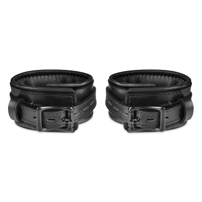 Leather Wrist Cuff Set Black - CoreFlexInd