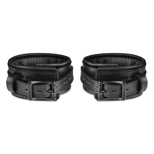 Leather Wrist Cuff Set Black - CoreFlexInd