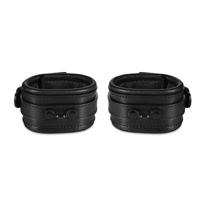 Leather Wrist Cuff Set Black - CoreFlexInd