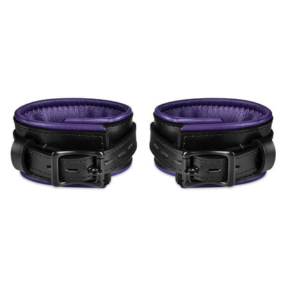 Leather Wrist Cuff Set Black/Purple - CoreFlexInd