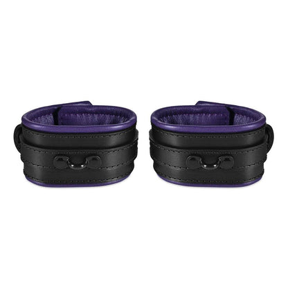 Leather Wrist Cuff Set Black/Purple - CoreFlexInd