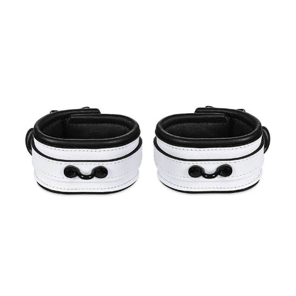 Leather Wrist Cuff Set White/Black - CoreFlexInd