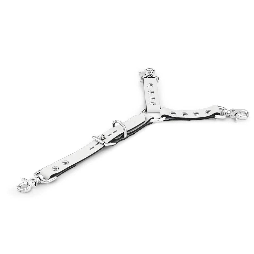 3 Point Adjustable Leather Connector White - CoreFlexInd