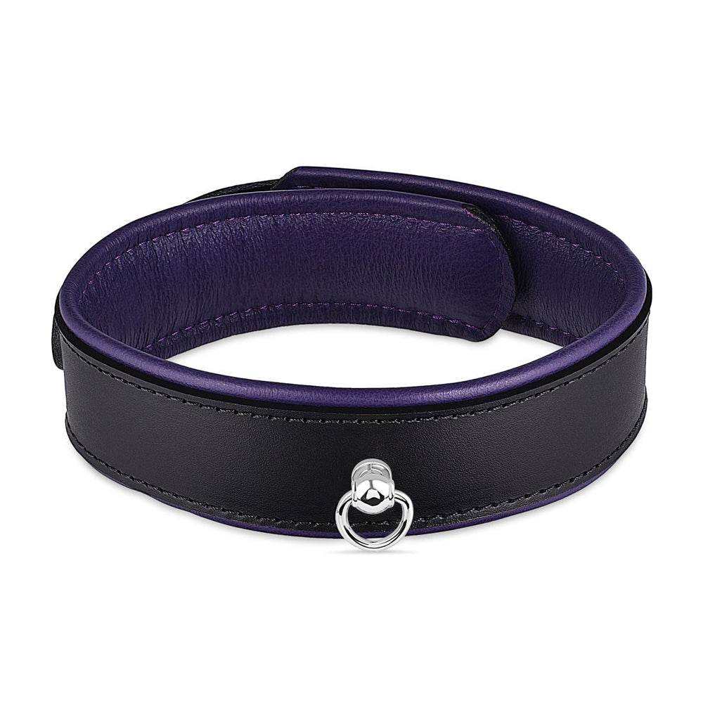 Leather Collar Black/Purple - CoreFlexInd