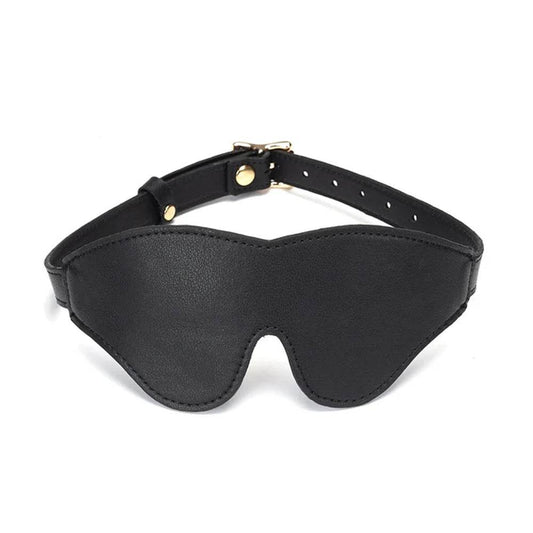 Leather Blindfold with Gold Buckle - CoreFlexInd